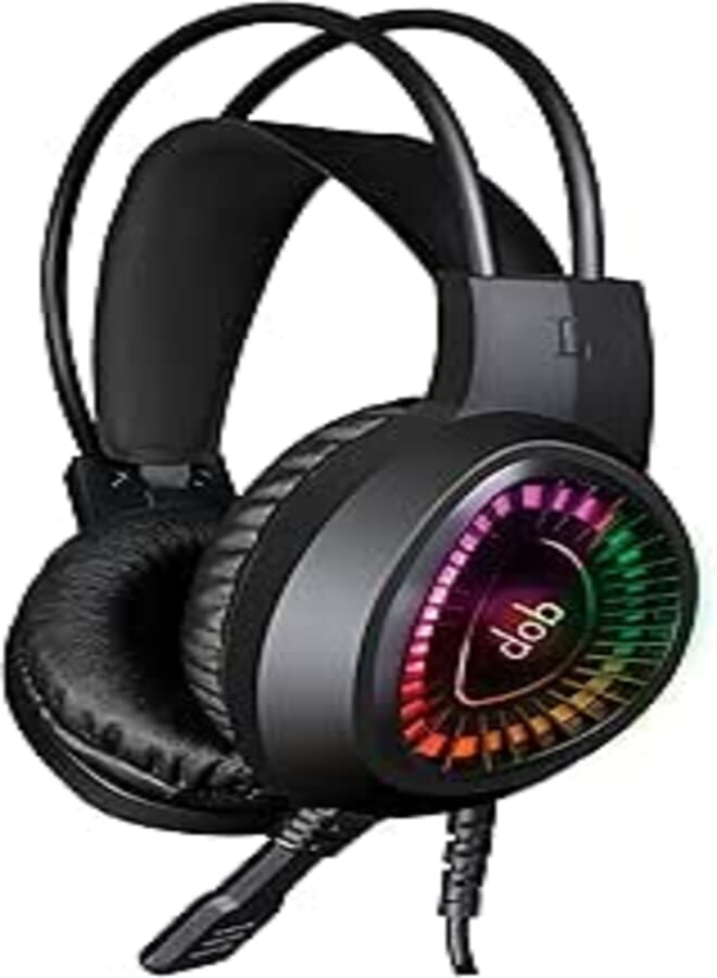 Dob h700 aux gaming headset/mic/volume control/rgb /1y, Wired
